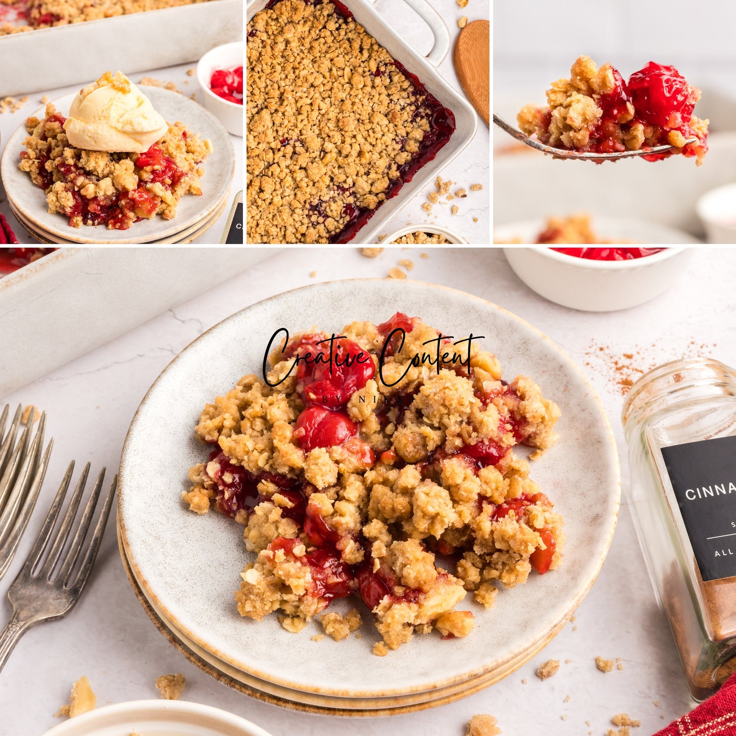 Easy Cherry Crumble- Set 1 of 2