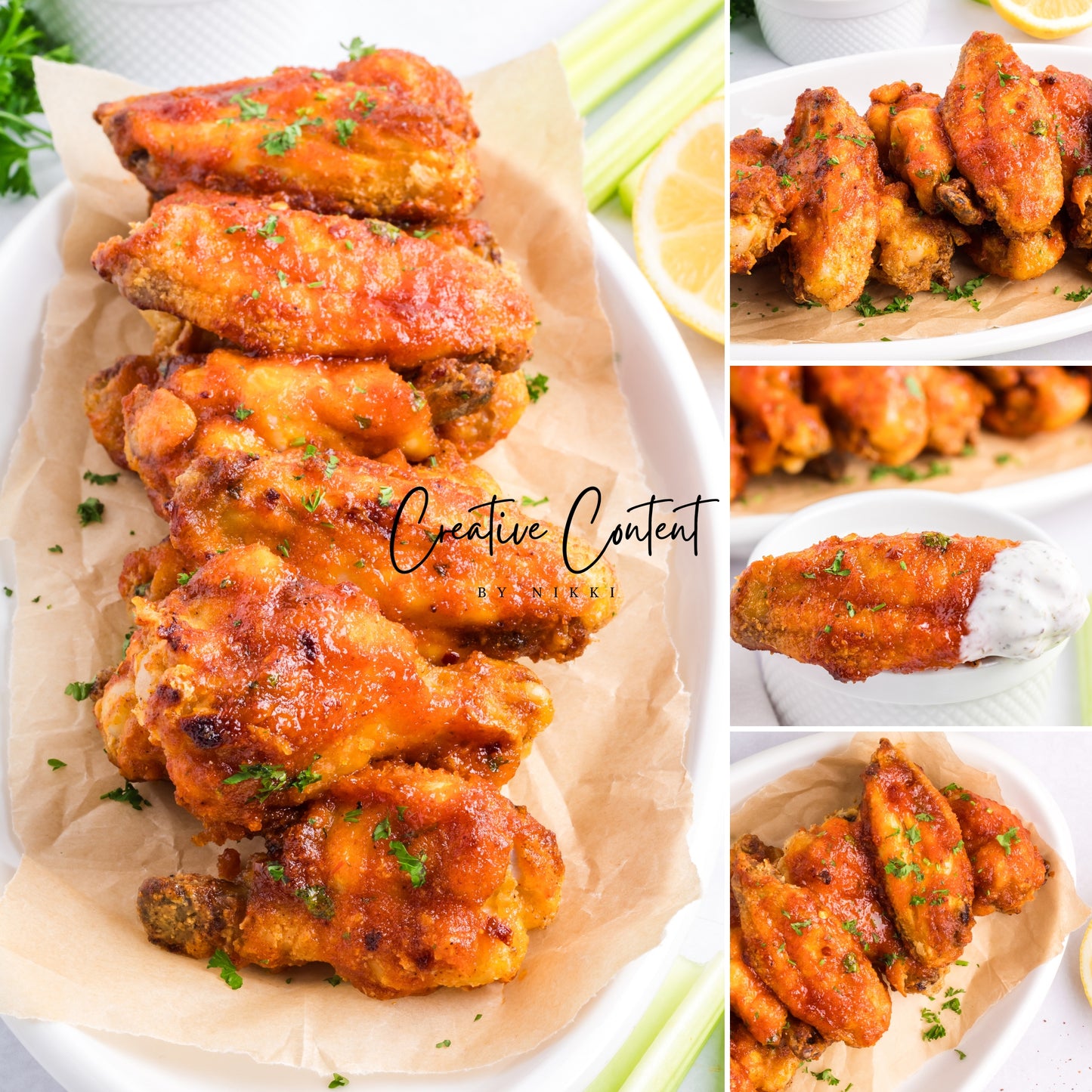 Honey Hot Chicken Wings + Homemade Ranch - Set 1 of 3