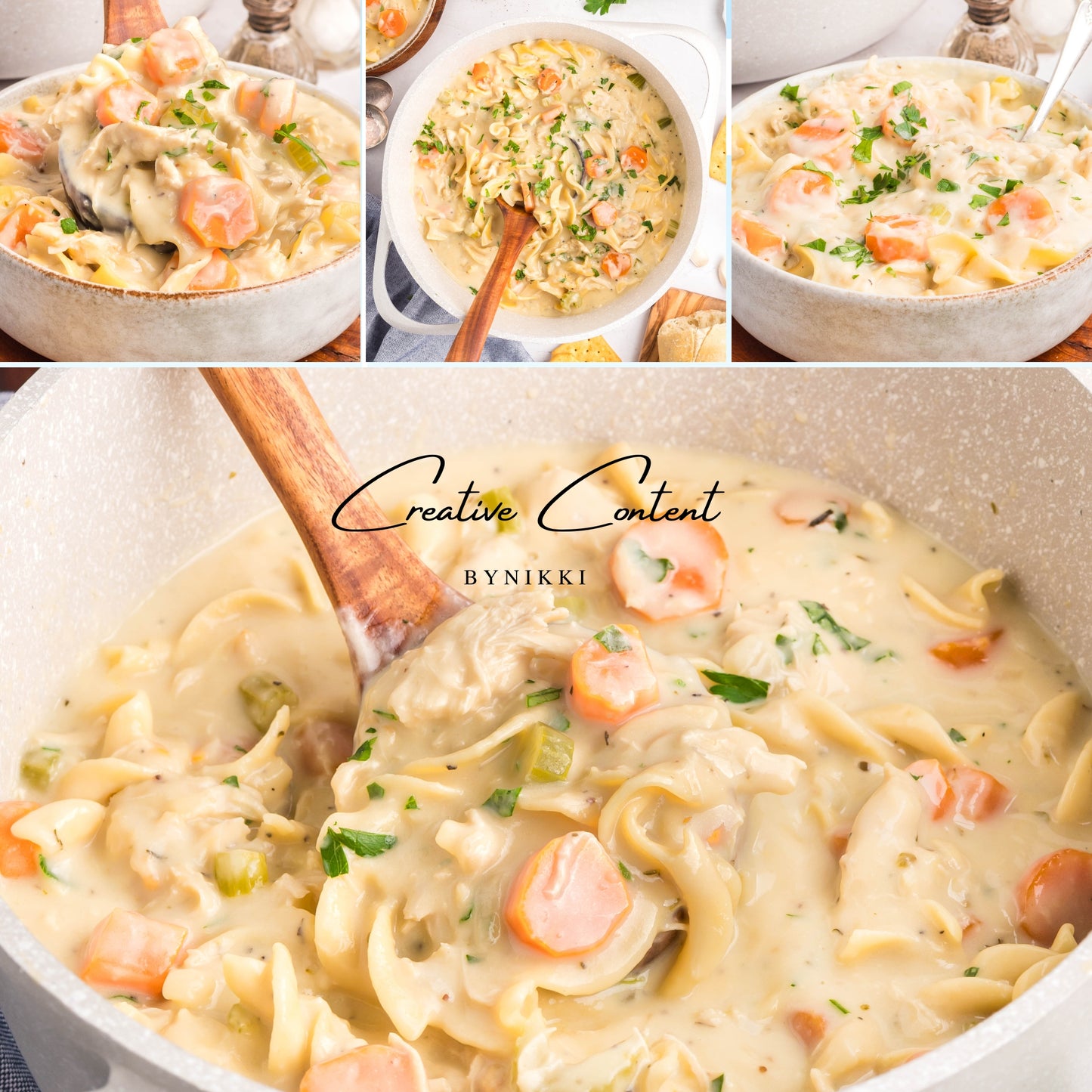 One Pot Creamy Chicken Noodle Soup   -  Exclusive