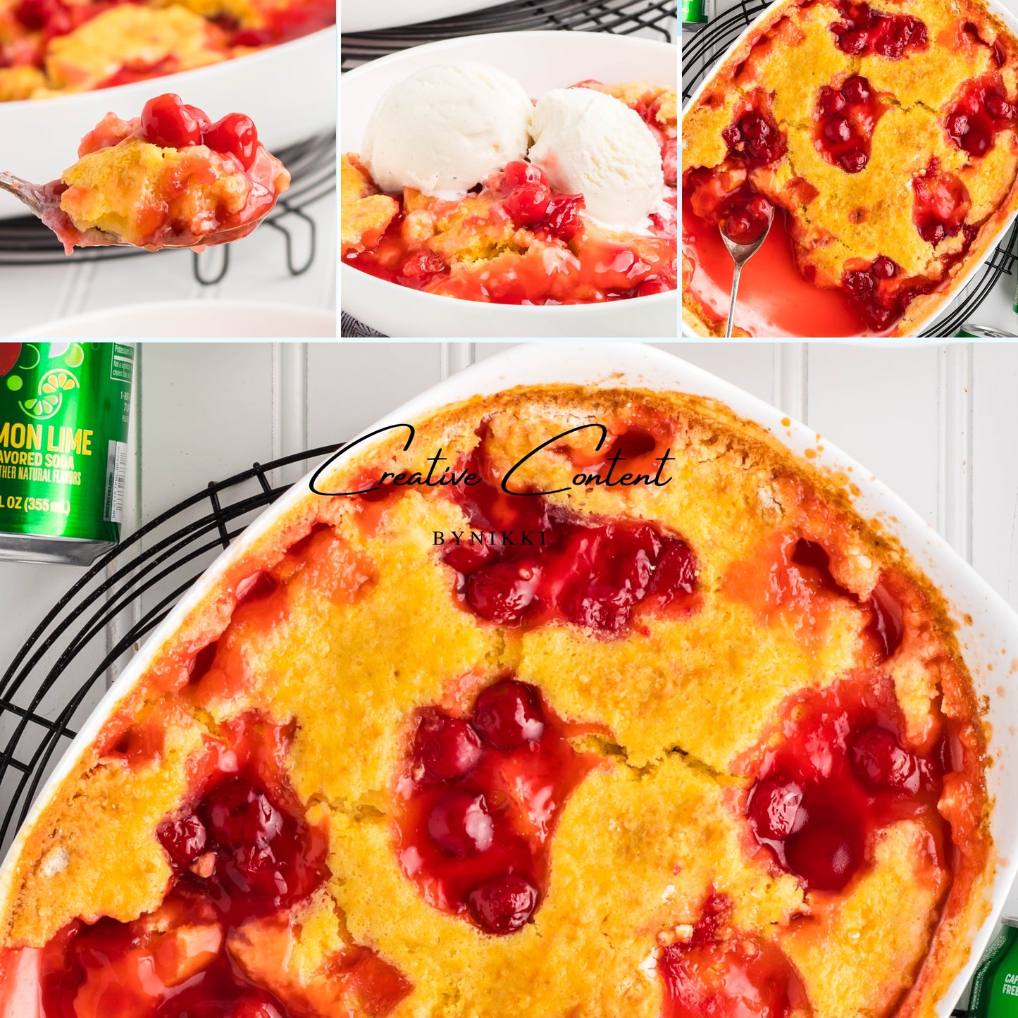 7up Cherry Cobbler Dump Cake - Exclusive