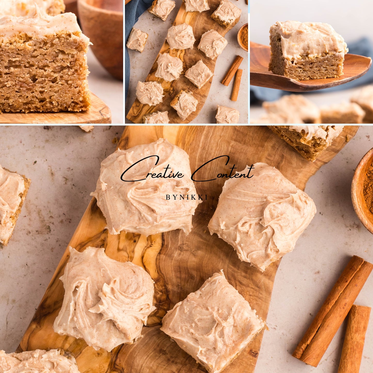 Snickerdoodle Bars + Cinnamon Cream Cheese Frosting - Set 2 of 2