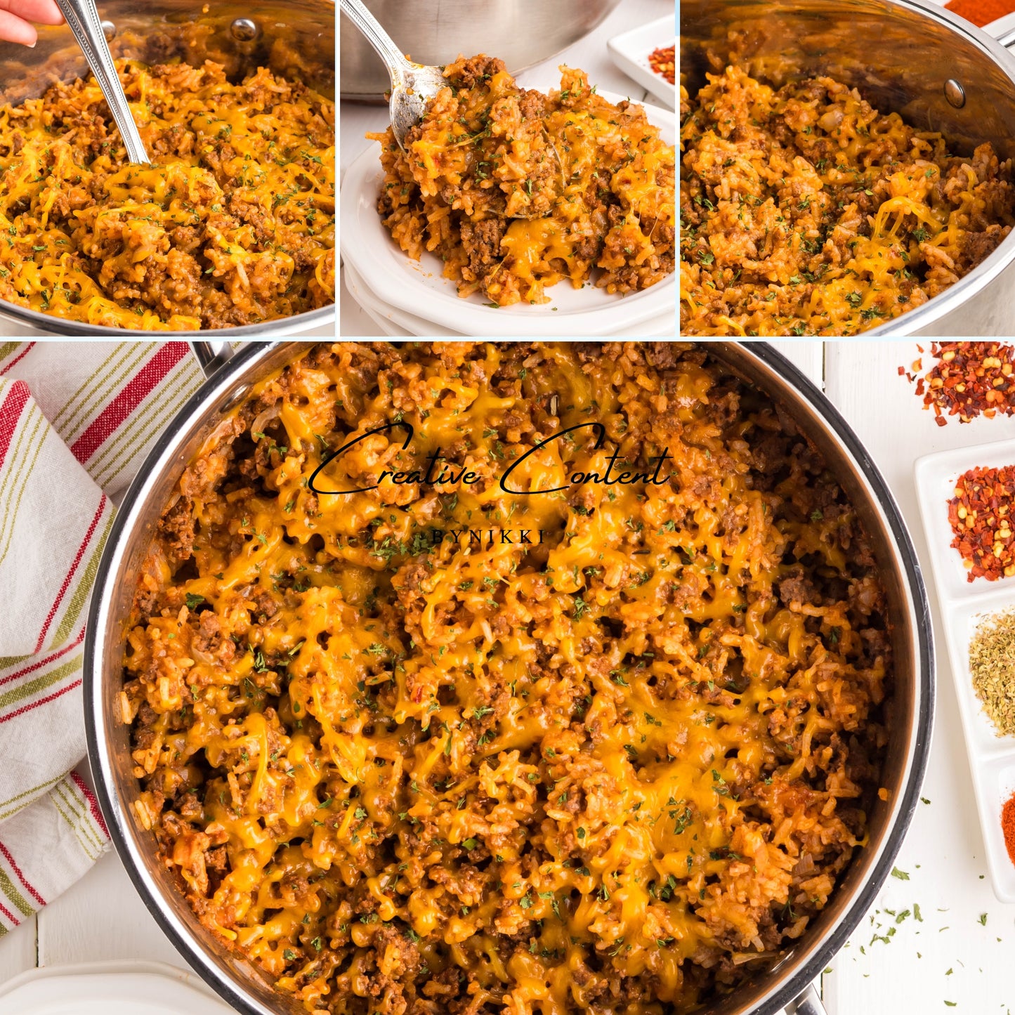 One Pan Cheeseburger Rice  -  Exclusive