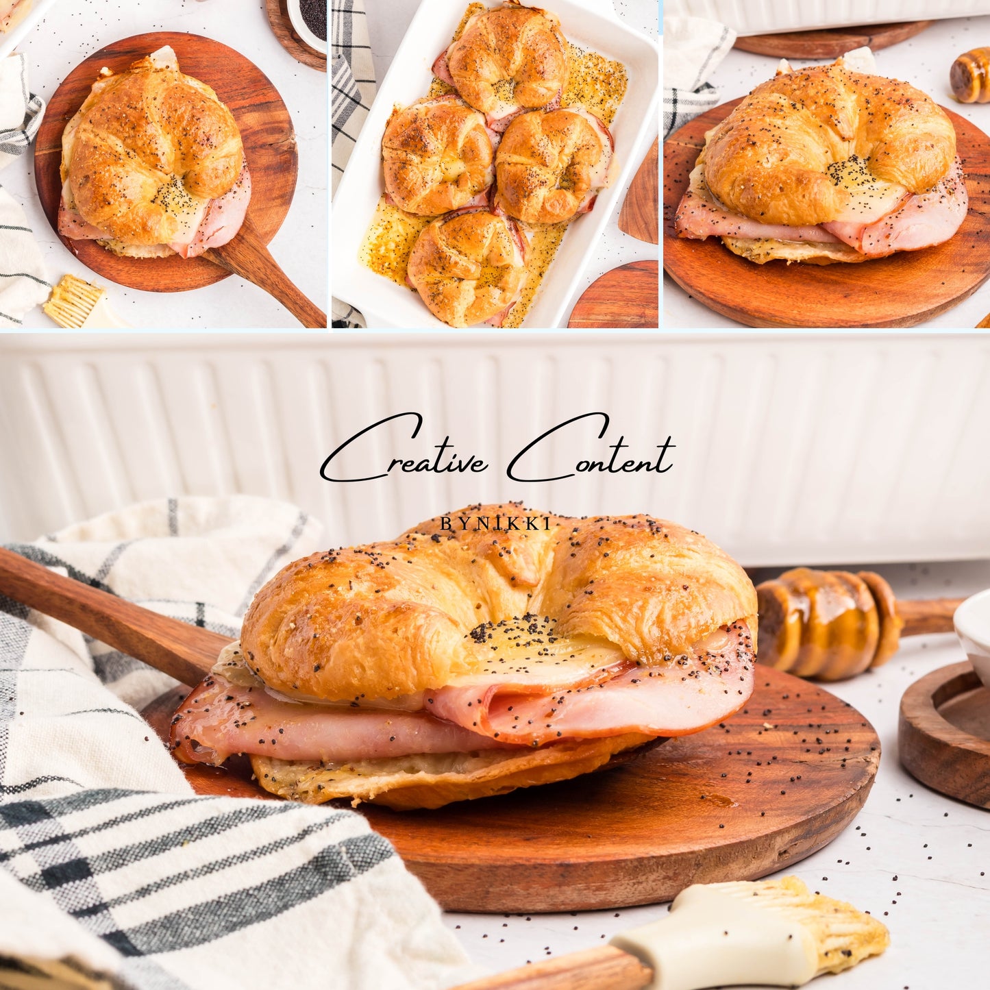 Ham and Cheese Croissants - Set 1 of 2