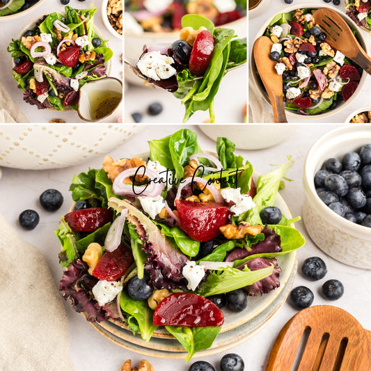 Goat Cheese Salad + Homemade Vinaigrette  -  Set  1 of 2