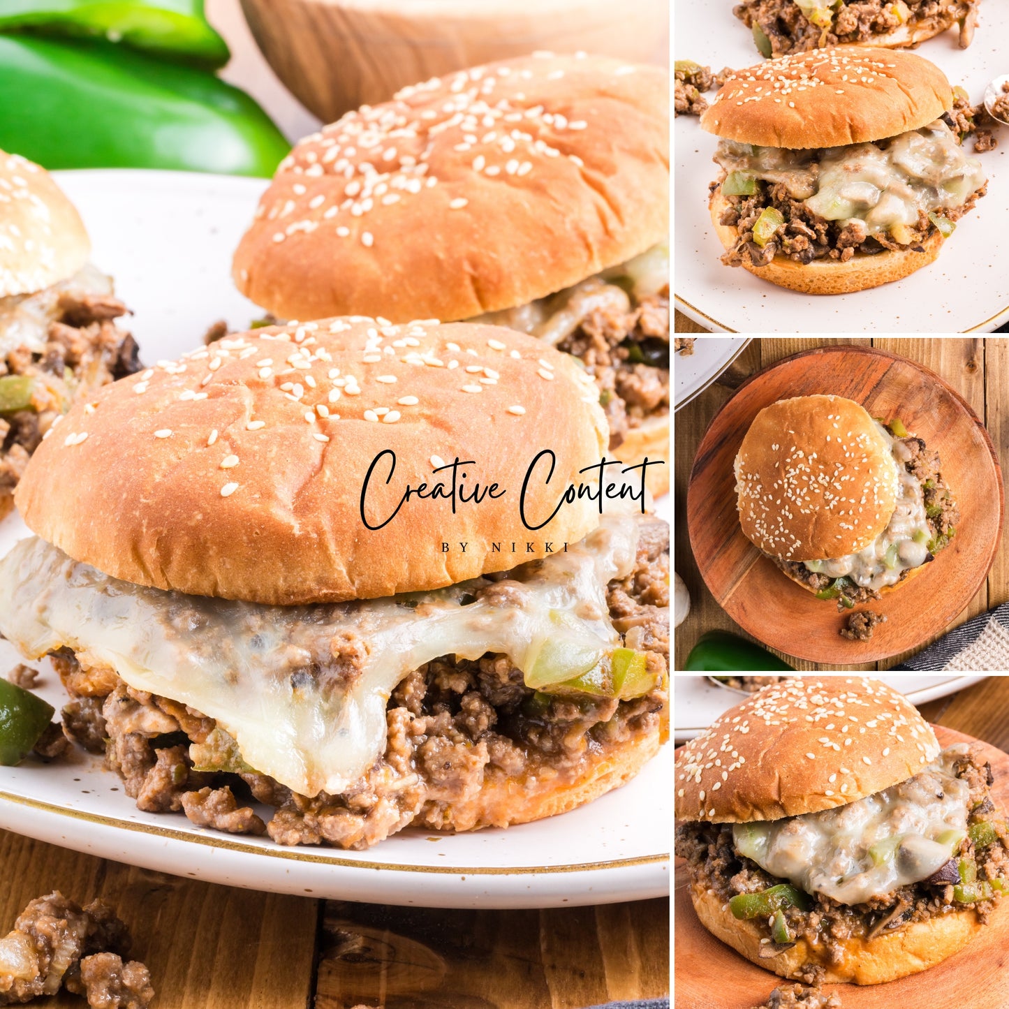 Cheesesteak Sloppy Joes - Set 3 of 3
