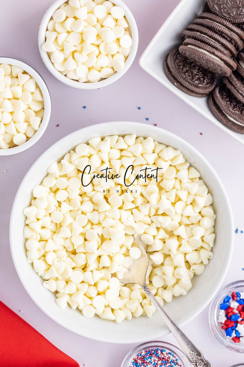 White Chocolate Covered Oreos (4th of July or Labor Day)- Exclusive