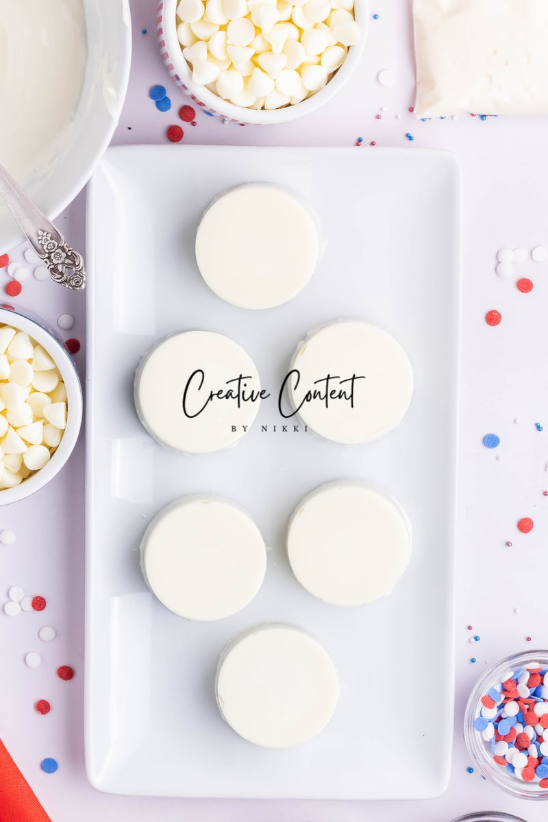 White Chocolate Covered Oreos (4th of July or Labor Day)- Exclusive