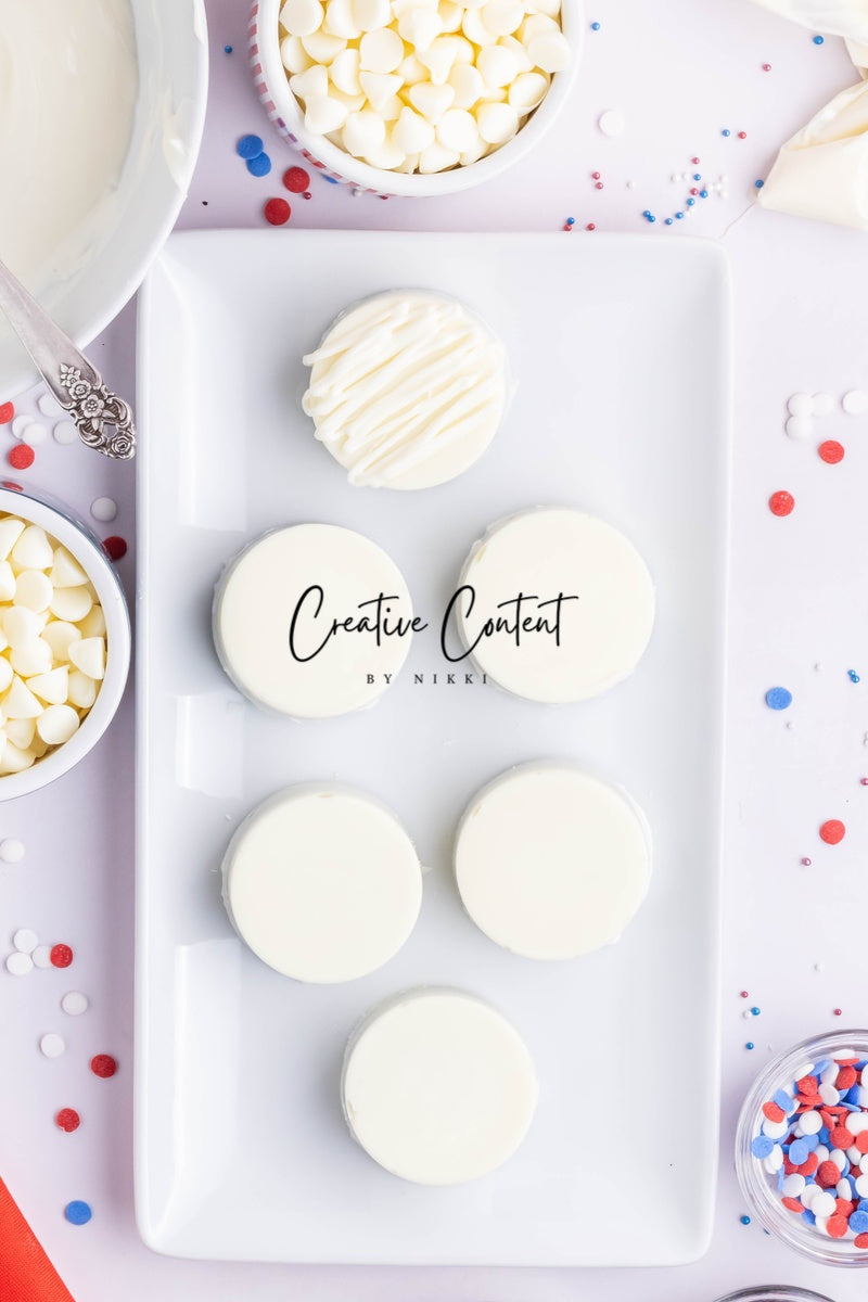 White Chocolate Covered Oreos (4th of July or Labor Day)- Exclusive