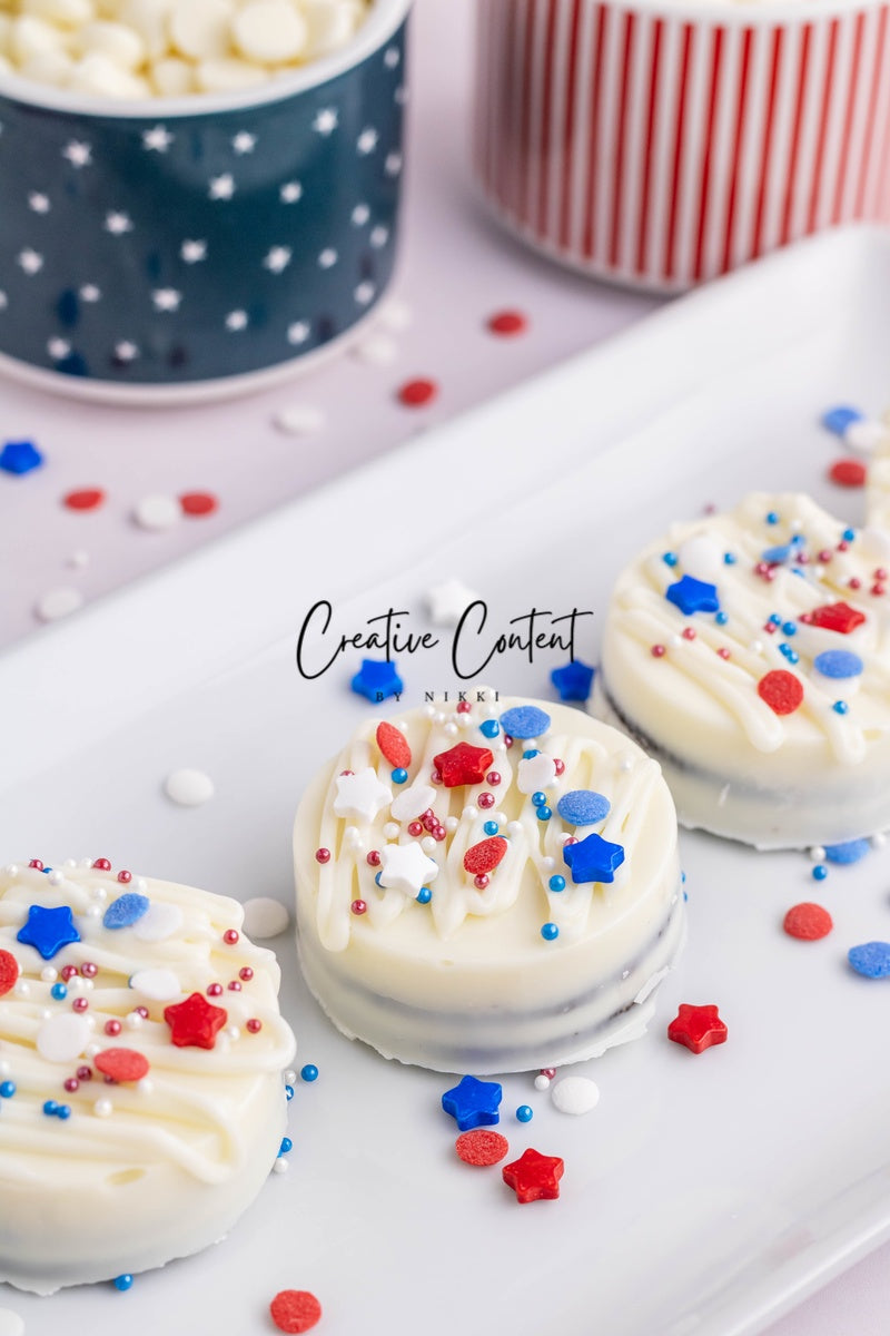 White Chocolate Covered Oreos (4th of July or Labor Day)- Exclusive