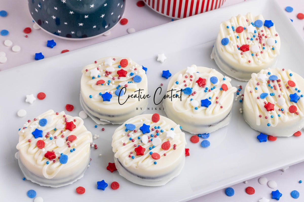 White Chocolate Covered Oreos (4th of July or Labor Day)- Exclusive