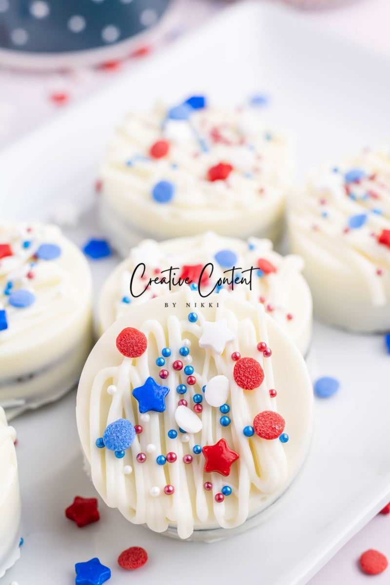 White Chocolate Covered Oreos (4th of July or Labor Day)- Exclusive