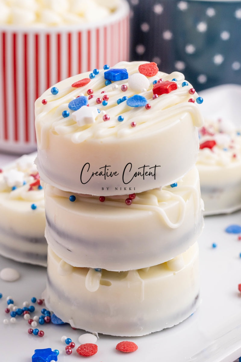 White Chocolate Covered Oreos (4th of July or Labor Day)- Exclusive