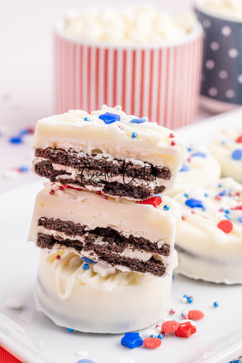White Chocolate Covered Oreos (4th of July or Labor Day)- Exclusive