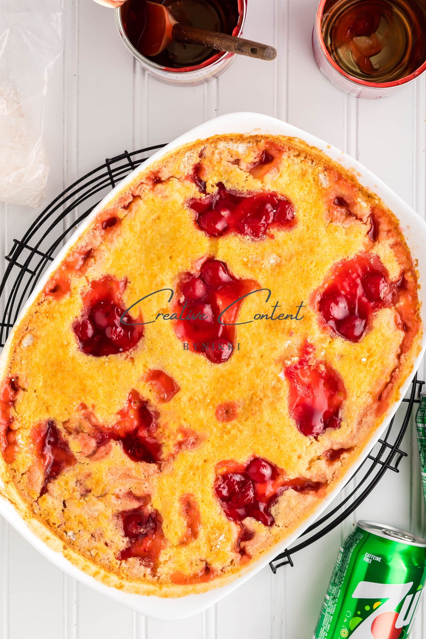 7up Cherry Cobbler Dump Cake - Exclusive