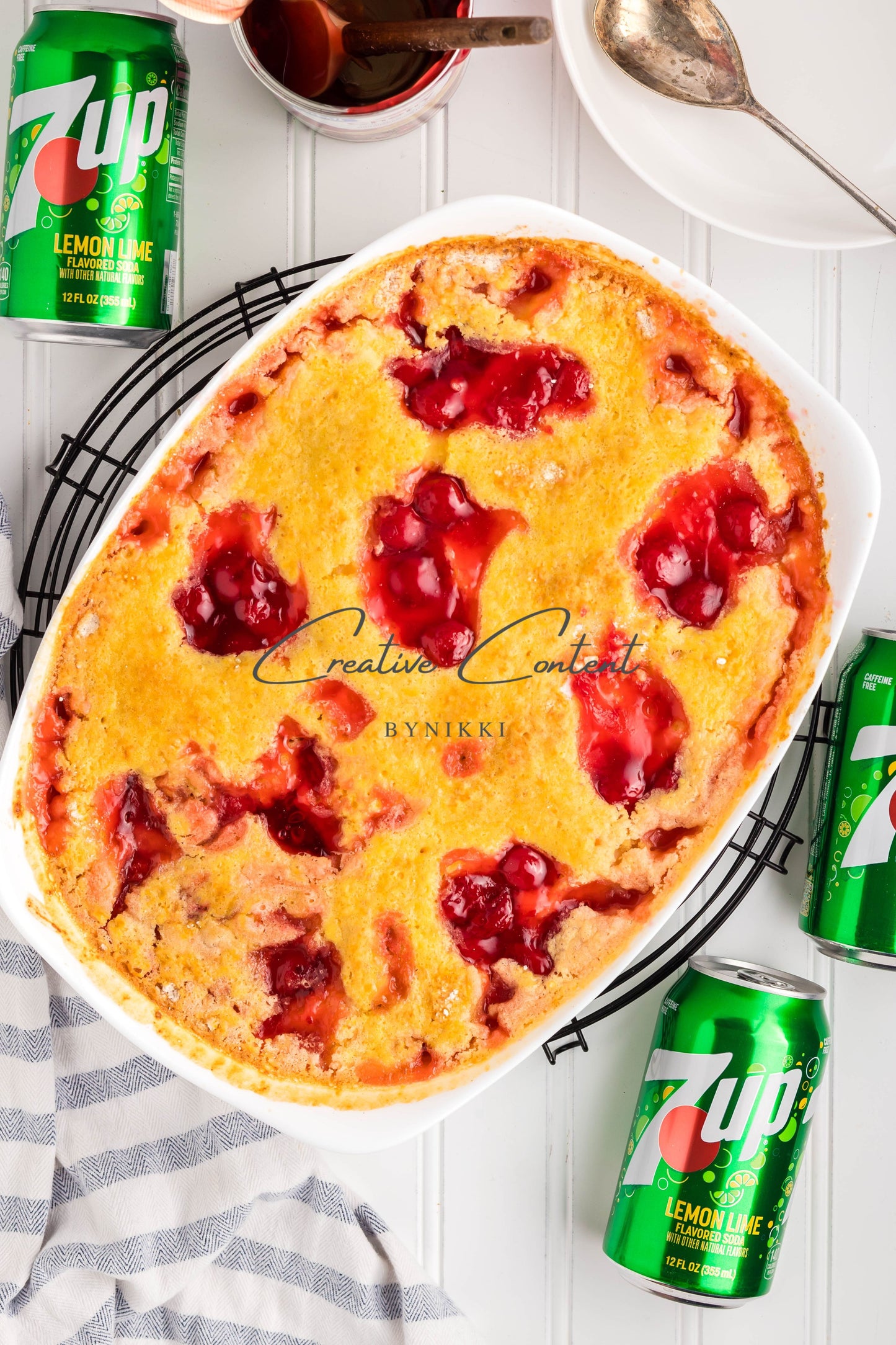 7up Cherry Cobbler Dump Cake - Exclusive