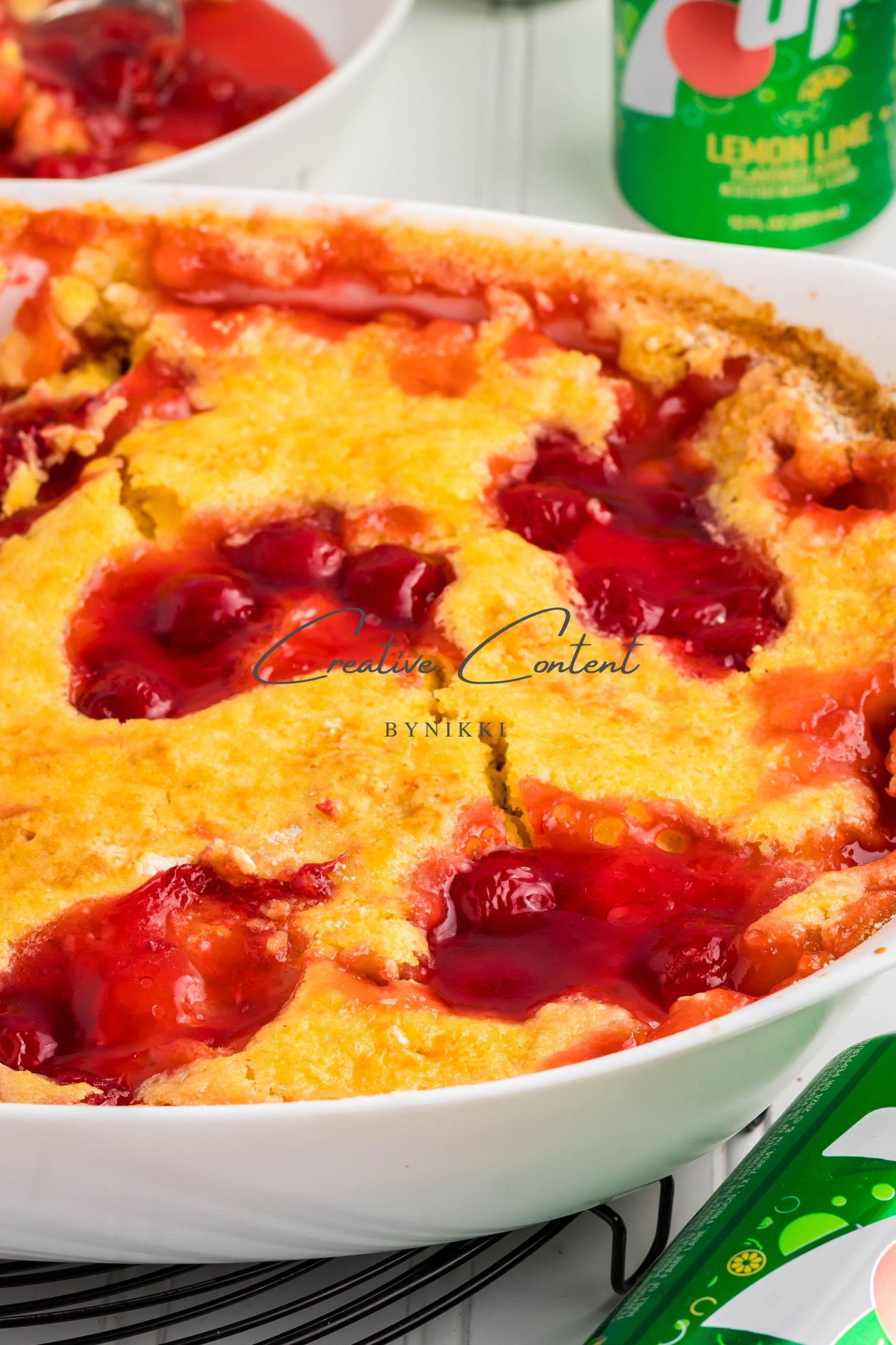 7up Cherry Cobbler Dump Cake - Exclusive