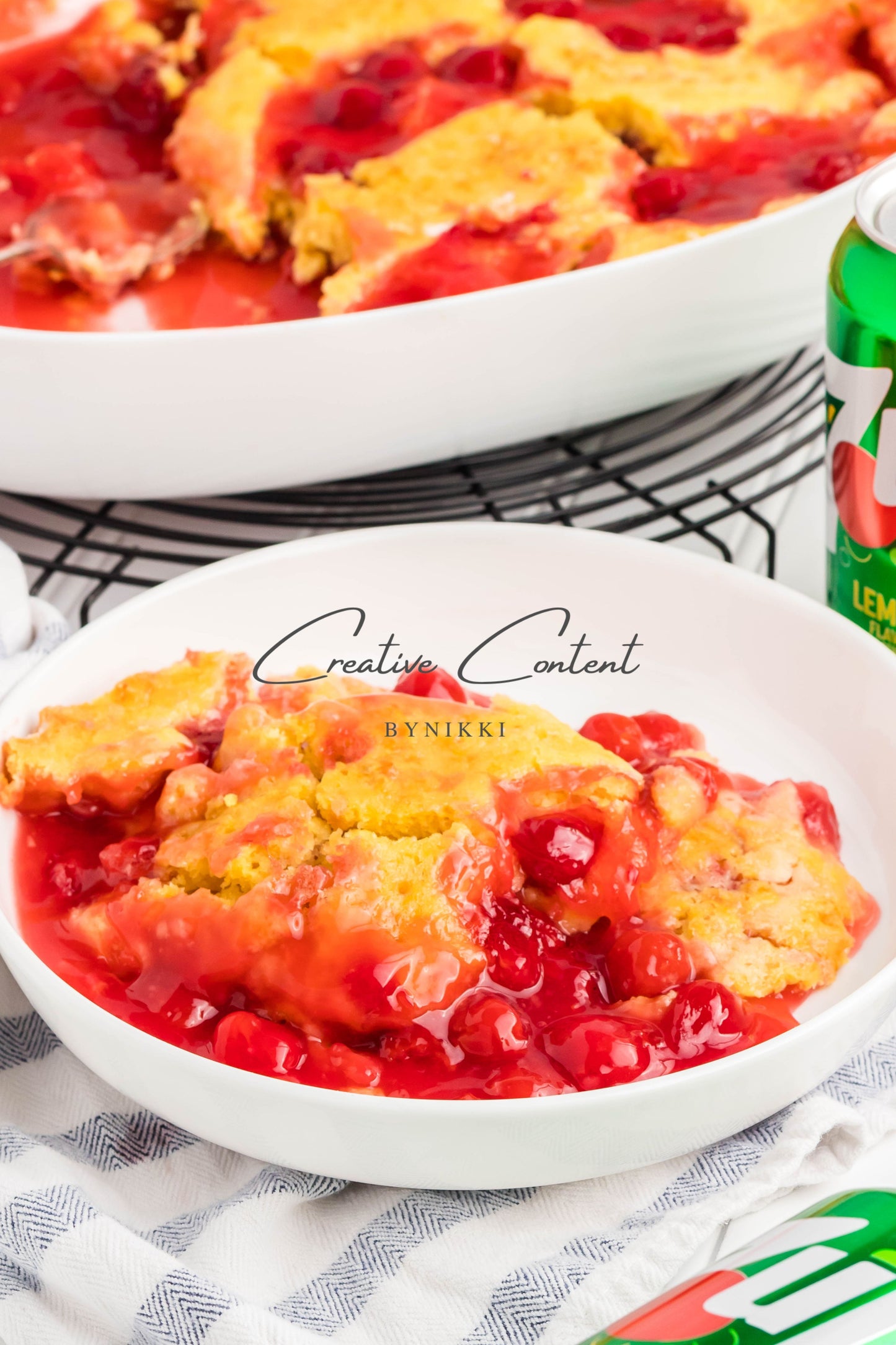 7up Cherry Cobbler Dump Cake - Exclusive