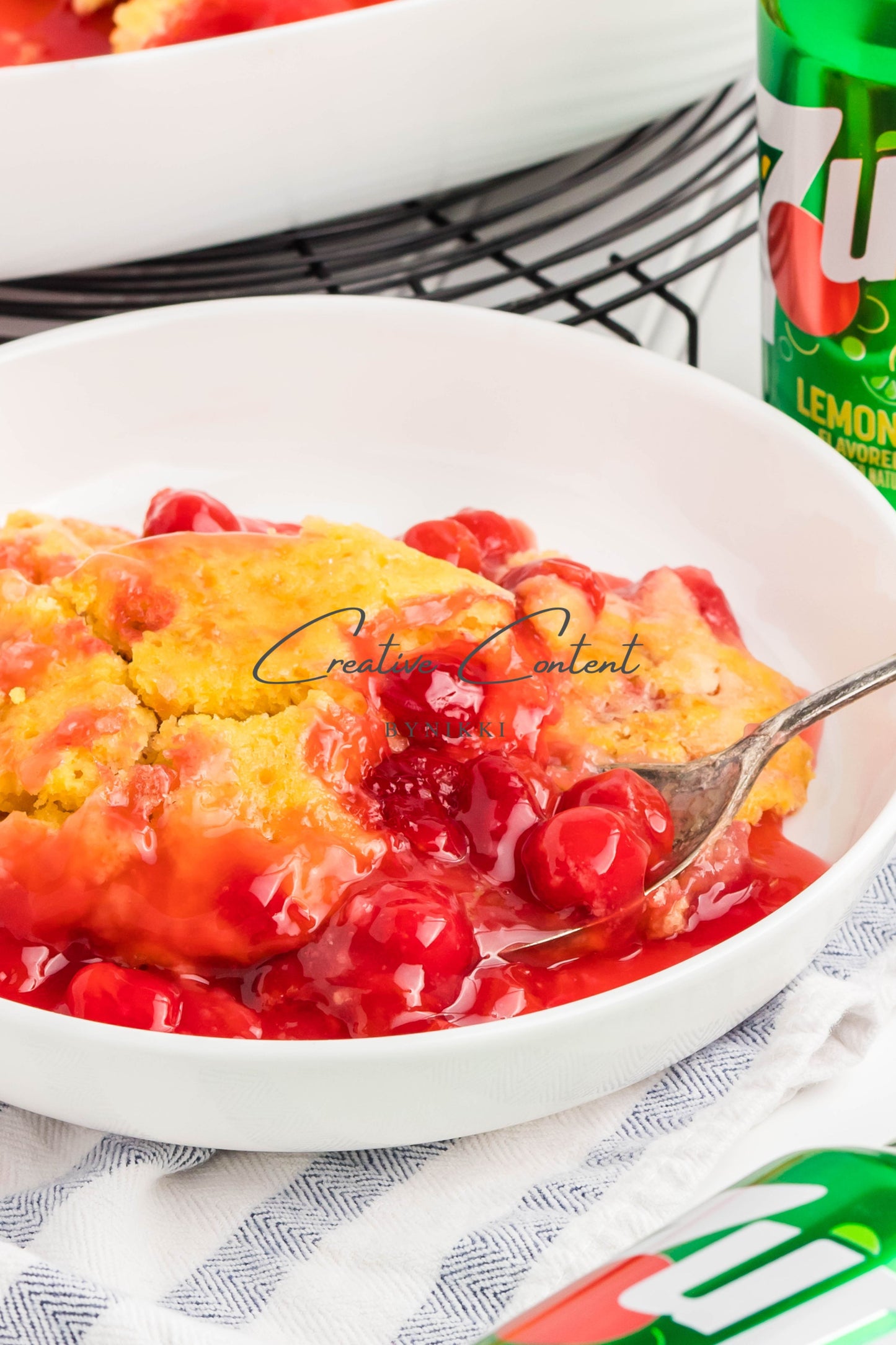 7up Cherry Cobbler Dump Cake - Exclusive