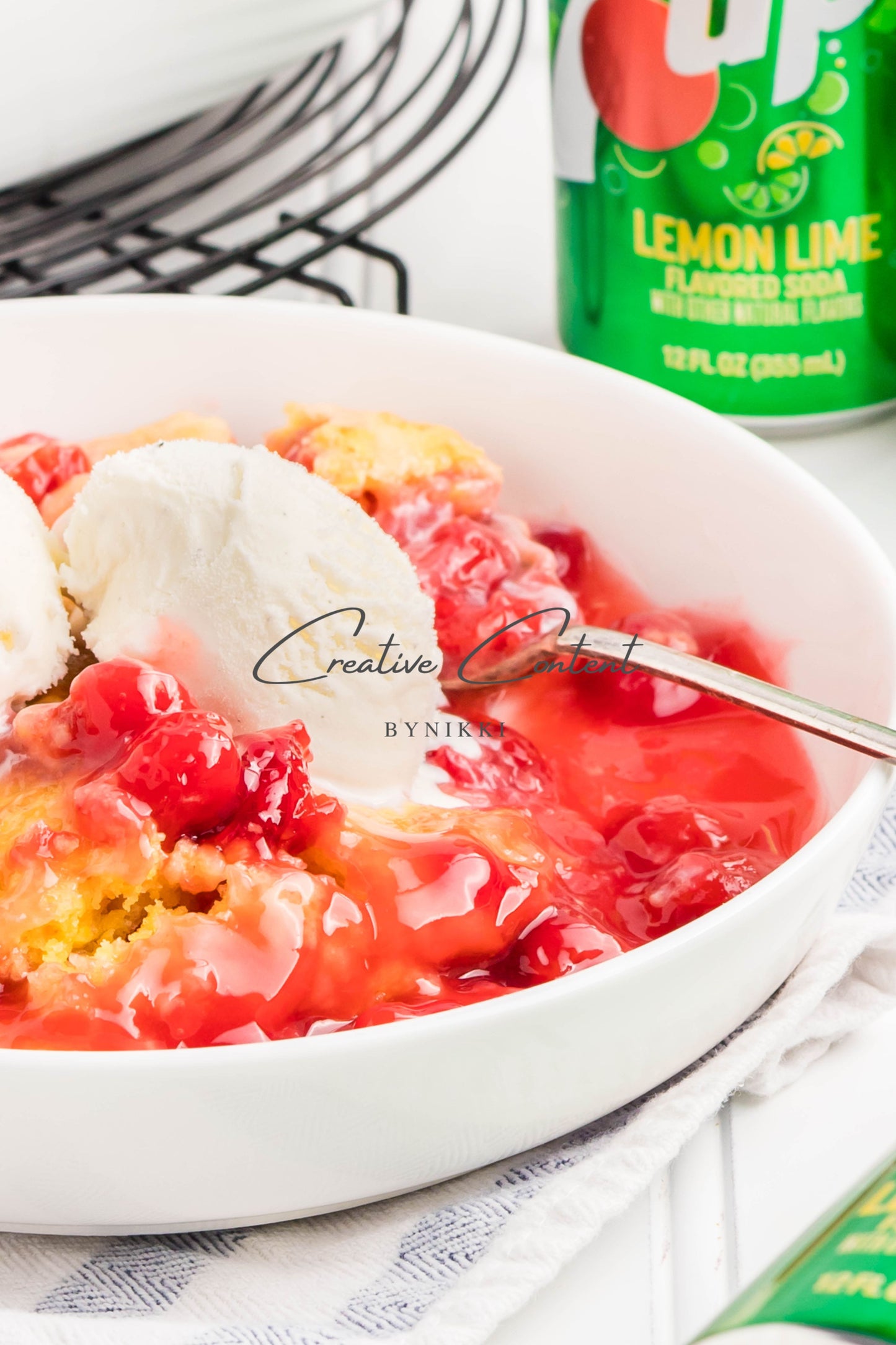 7up Cherry Cobbler Dump Cake - Exclusive