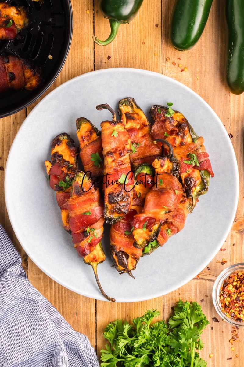 Air Fryer Bacon Wrapped Jalapeno Poppers - Set 3 of 3