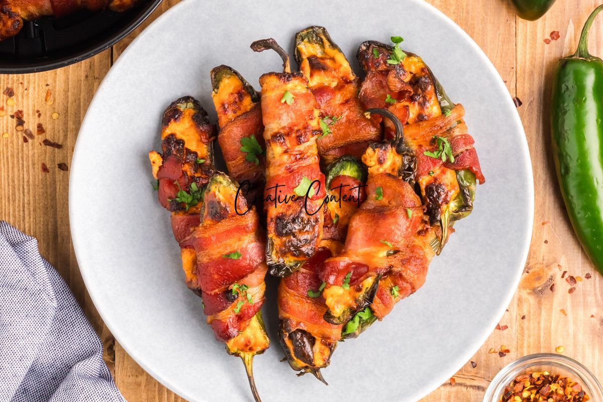 Air Fryer Bacon Wrapped Jalapeno Poppers - Set 3 of 3