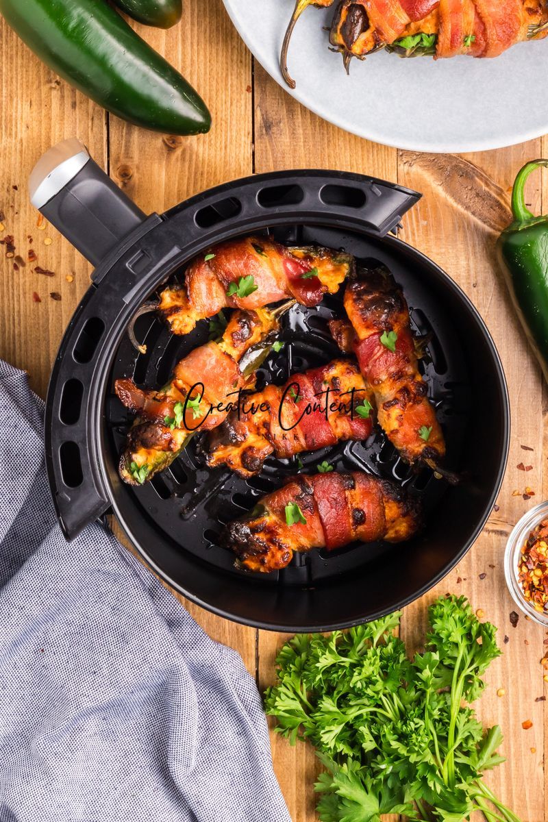 Air Fryer Bacon Wrapped Jalapeno Poppers - Set 3 of 3