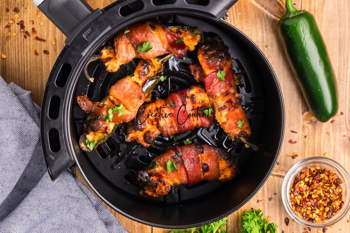 Air Fryer Bacon Wrapped Jalapeno Poppers - Set 3 of 3