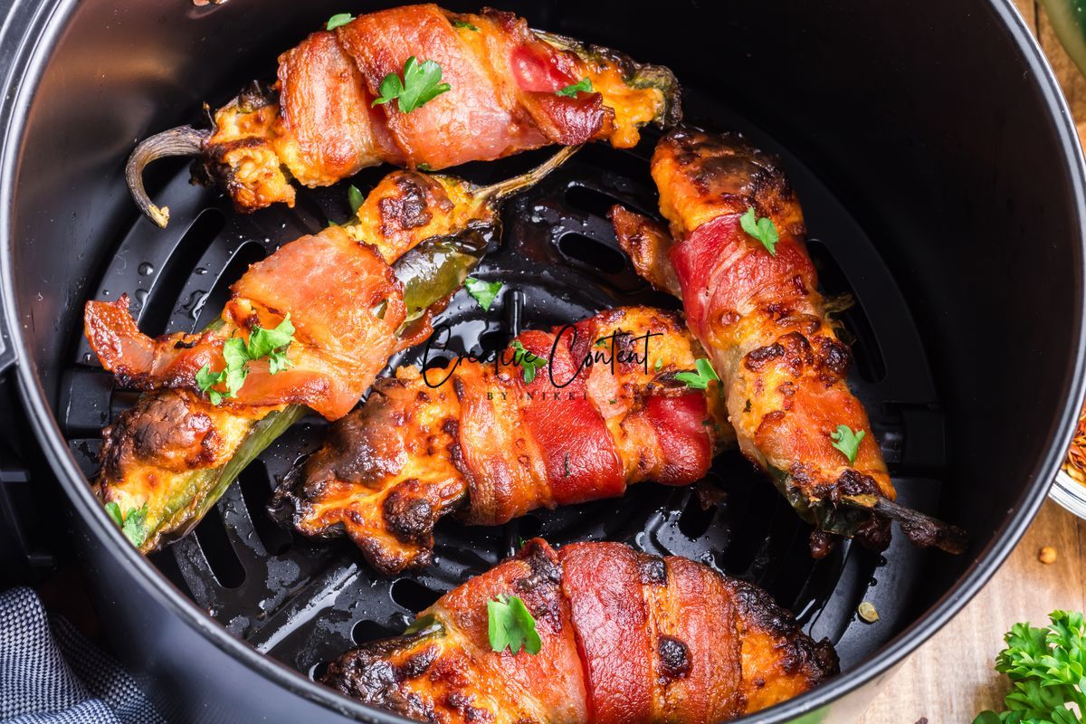 Air Fryer Bacon Wrapped Jalapeno Poppers - Set 3 of 3