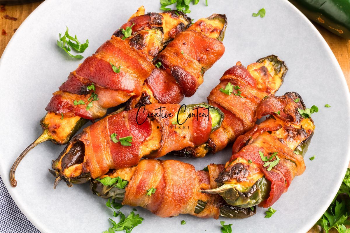 Air Fryer Bacon Wrapped Jalapeno Poppers - Set 3 of 3