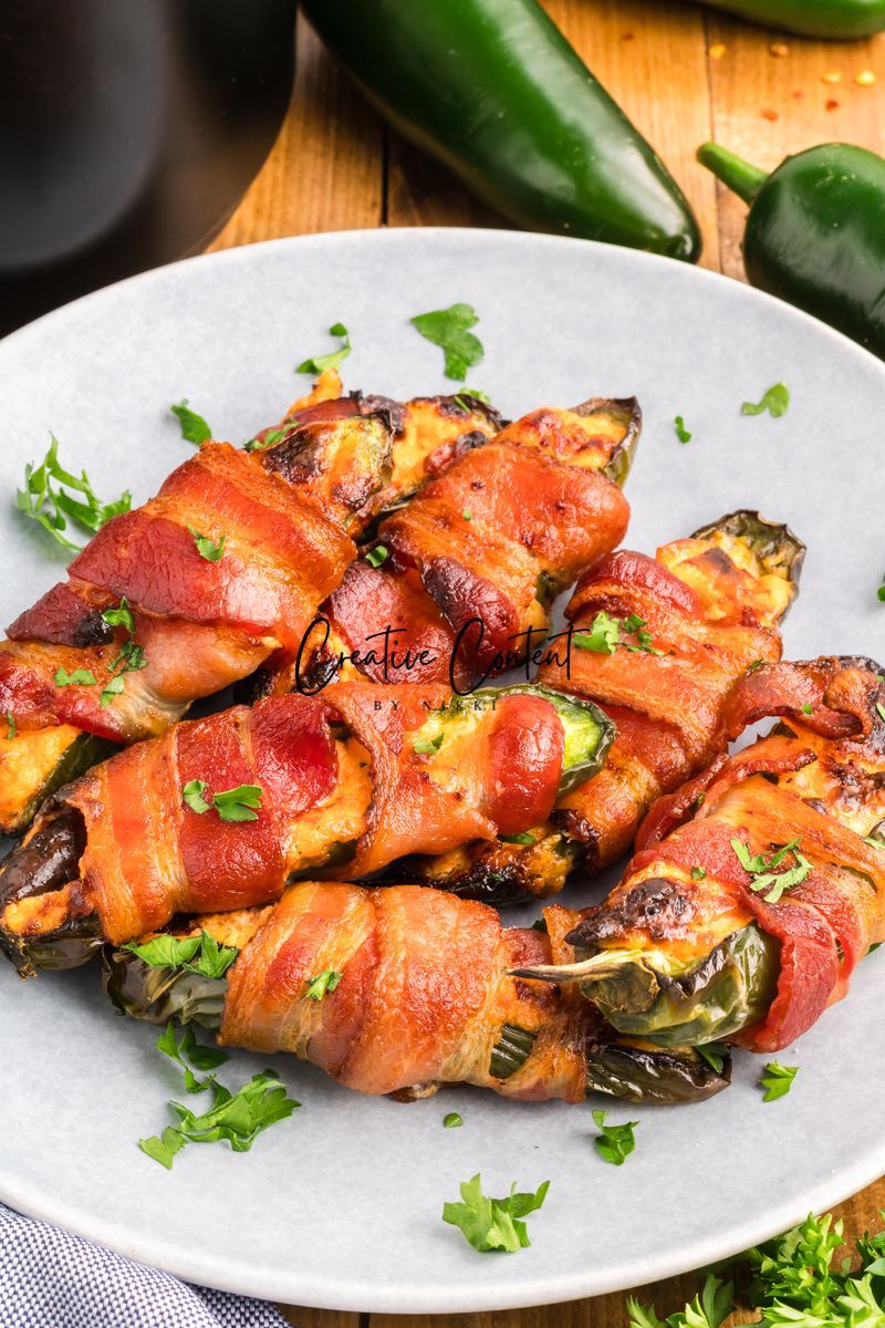 Air Fryer Bacon Wrapped Jalapeno Poppers - Set 3 of 3