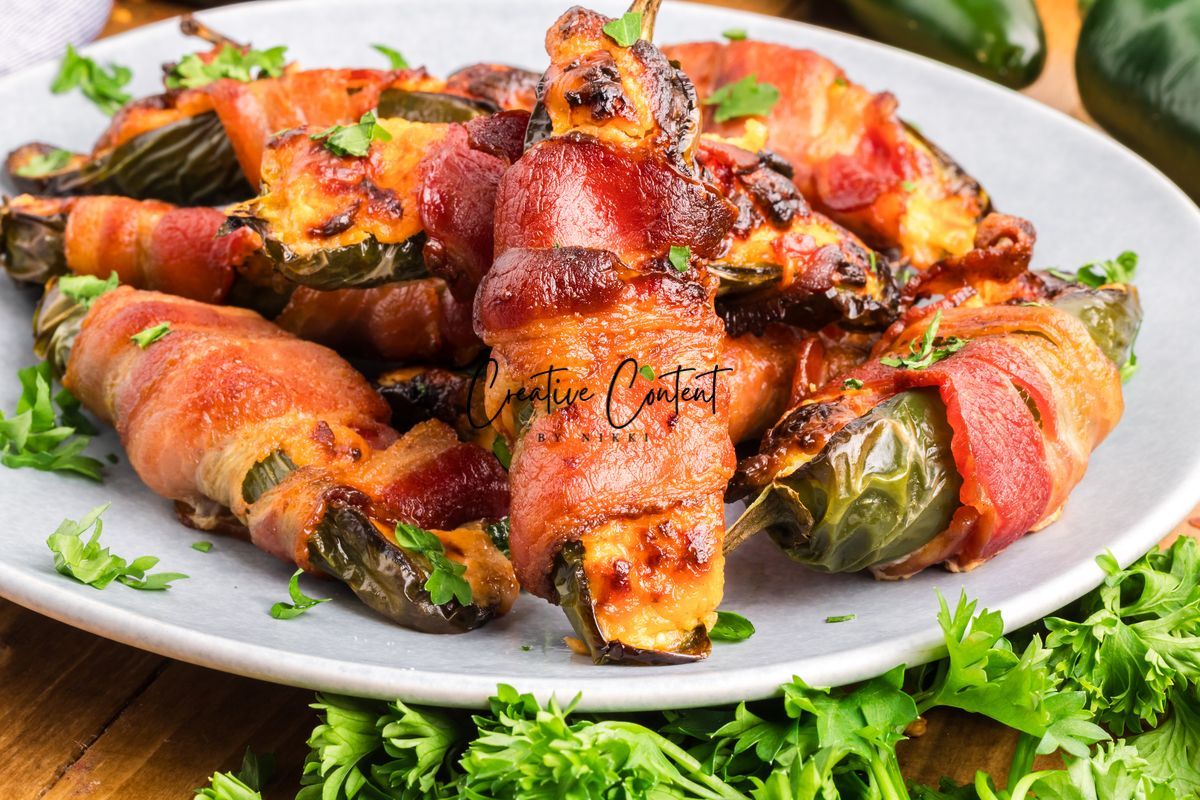 Air Fryer Bacon Wrapped Jalapeno Poppers - Set 3 of 3