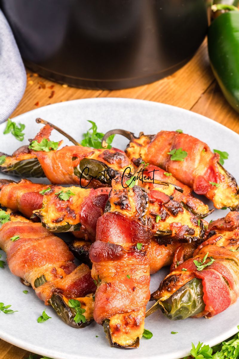 Air Fryer Bacon Wrapped Jalapeno Poppers - Set 3 of 3