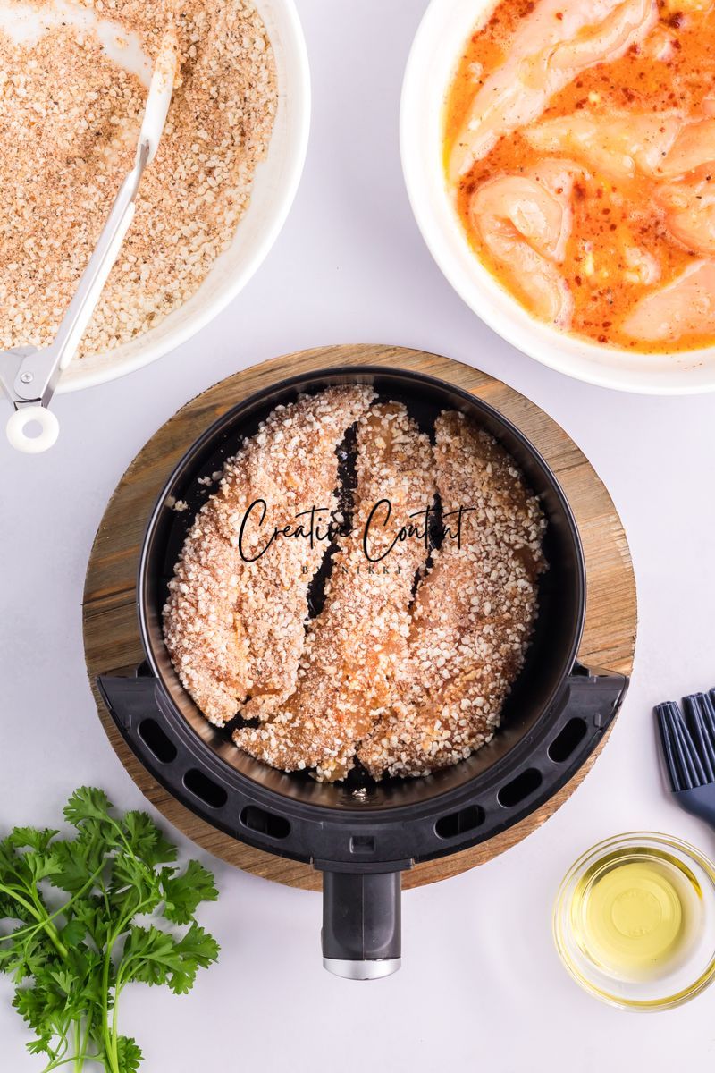Air Fryer Breaded Chicken + Honey Mustard Sauce - Set 1 of 2