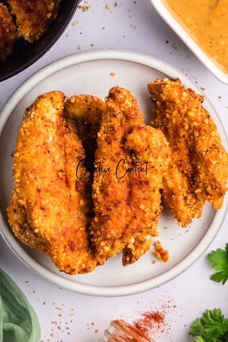 Air Fryer Breaded Chicken + Honey Mustard Sauce - Set 1 of 2