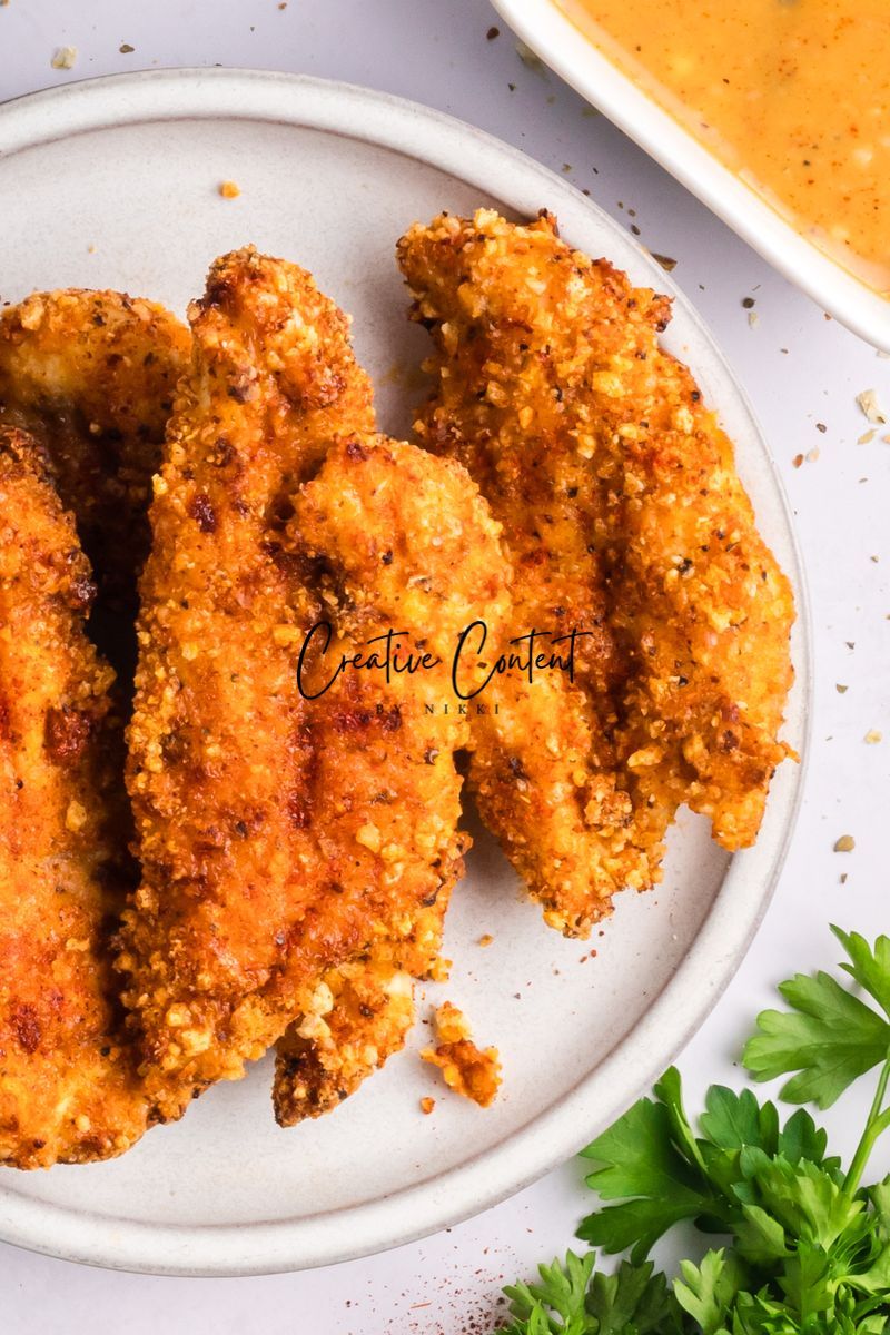Air Fryer Breaded Chicken + Honey Mustard Sauce - Set 1 of 2