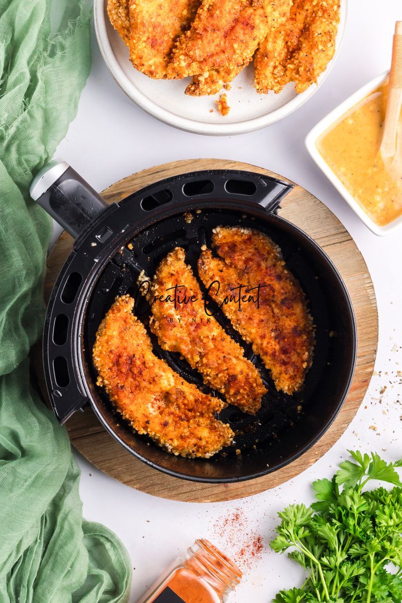 Air Fryer Breaded Chicken + Honey Mustard Sauce - Set 1 of 2