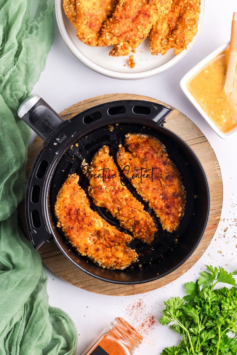 Air Fryer Breaded Chicken + Honey Mustard Sauce - Set 1 of 2