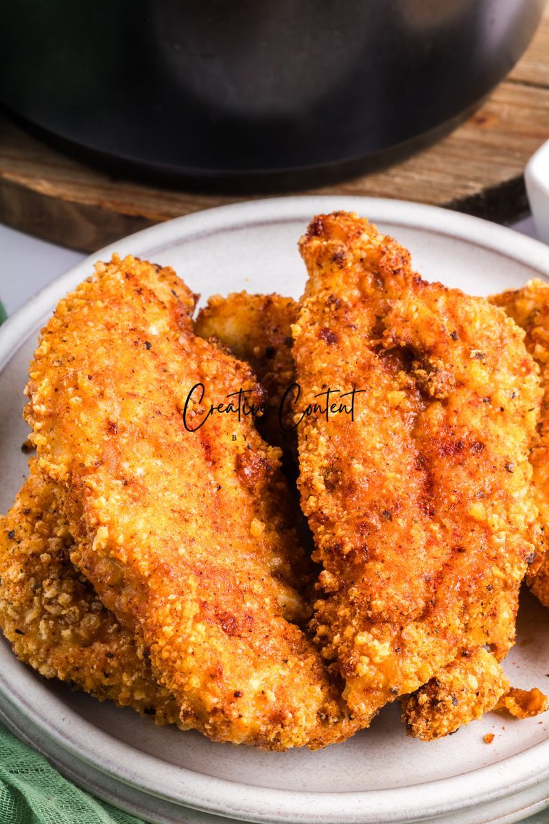Air Fryer Breaded Chicken + Honey Mustard Sauce - Set 1 of 2