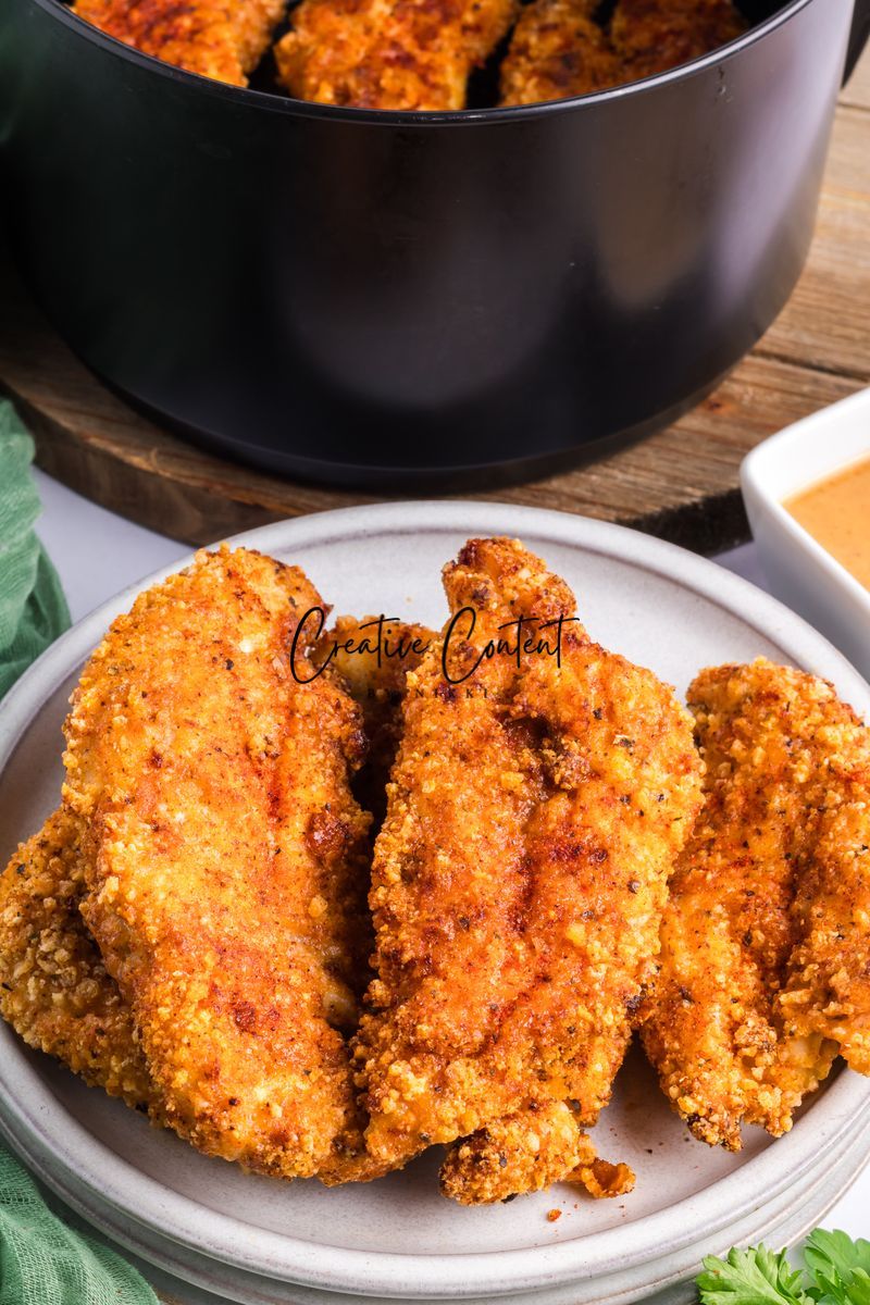 Air Fryer Breaded Chicken + Honey Mustard Sauce - Set 1 of 2