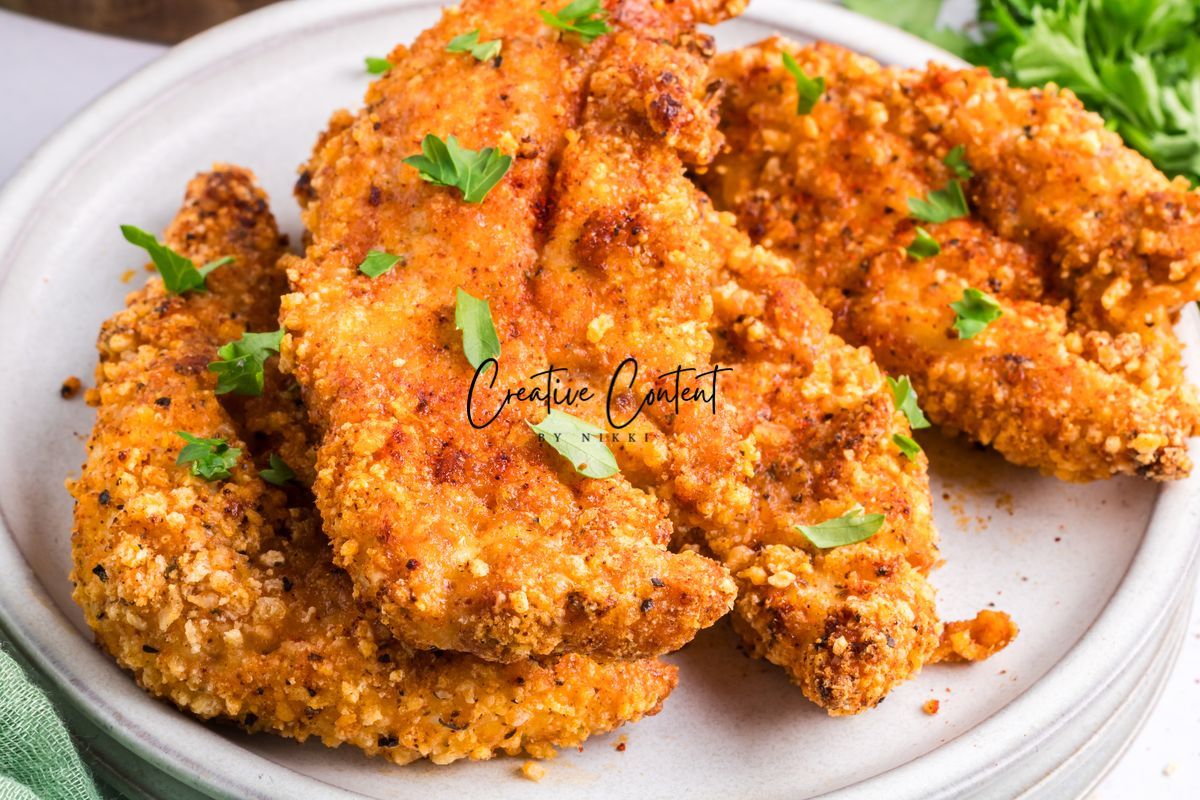 Air Fryer Breaded Chicken + Honey Mustard Sauce - Set 1 of 2