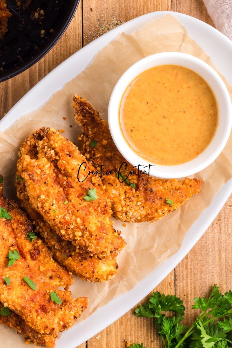 Air Fryer Breaded Chicken + Honey Mustard Sauce - Set 2 of 2