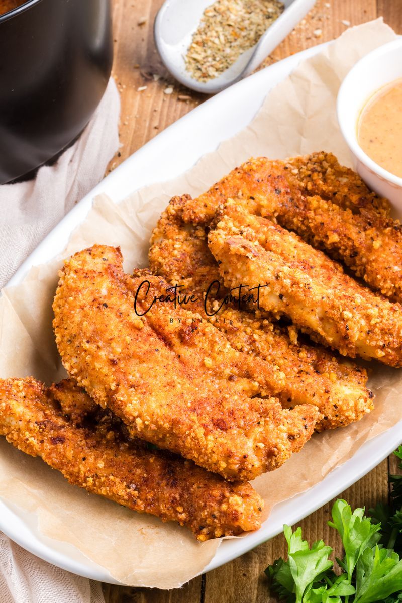 Air Fryer Breaded Chicken + Honey Mustard Sauce - Set 2 of 2