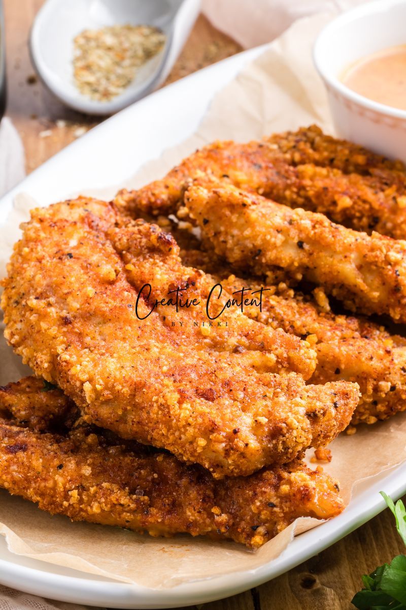 Air Fryer Breaded Chicken + Honey Mustard Sauce - Set 2 of 2