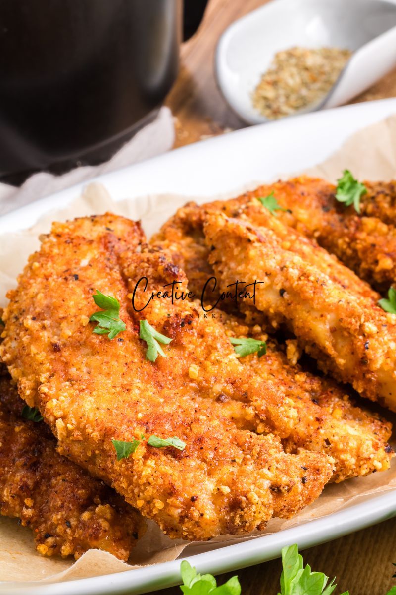 Air Fryer Breaded Chicken + Honey Mustard Sauce - Set 2 of 2
