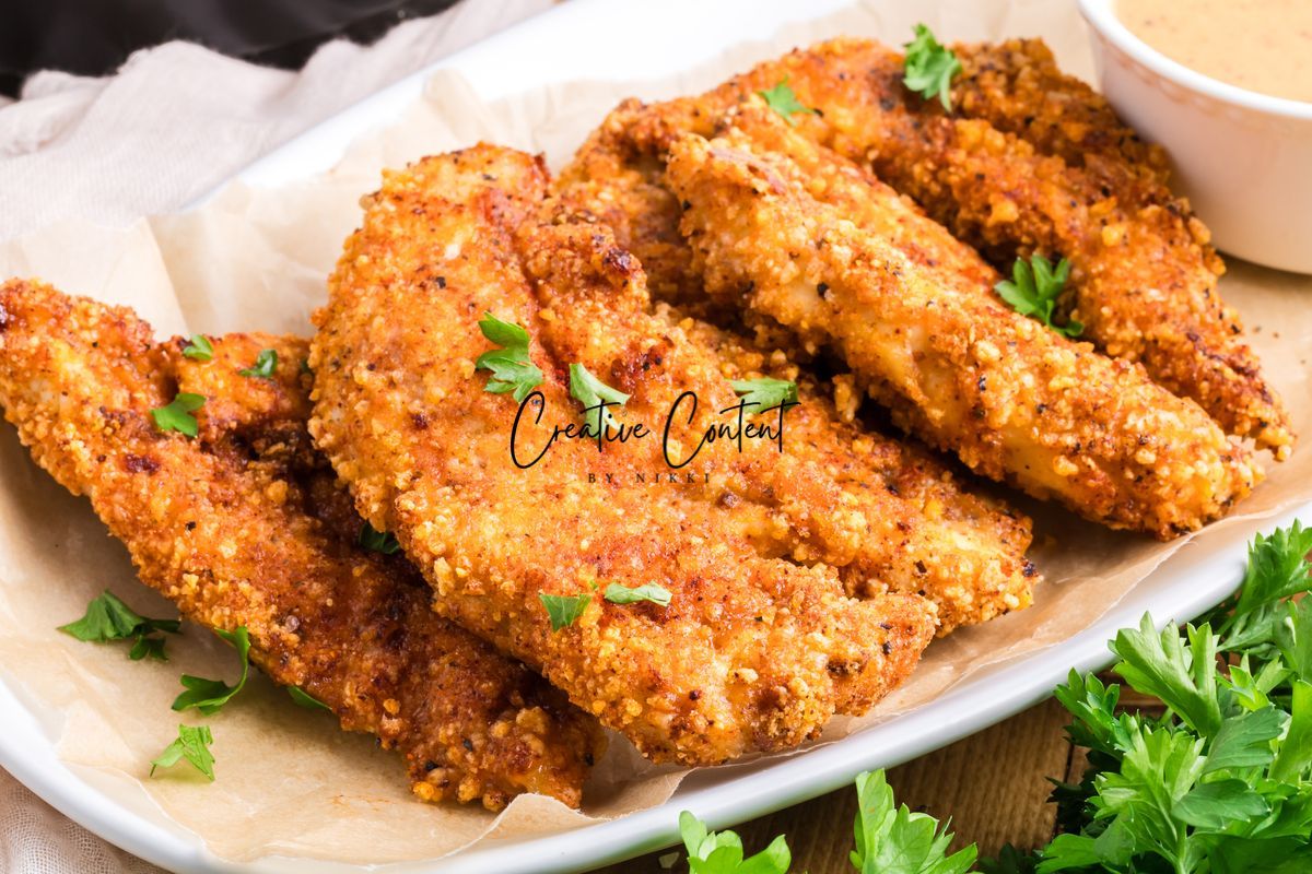 Air Fryer Breaded Chicken + Honey Mustard Sauce - Set 2 of 2