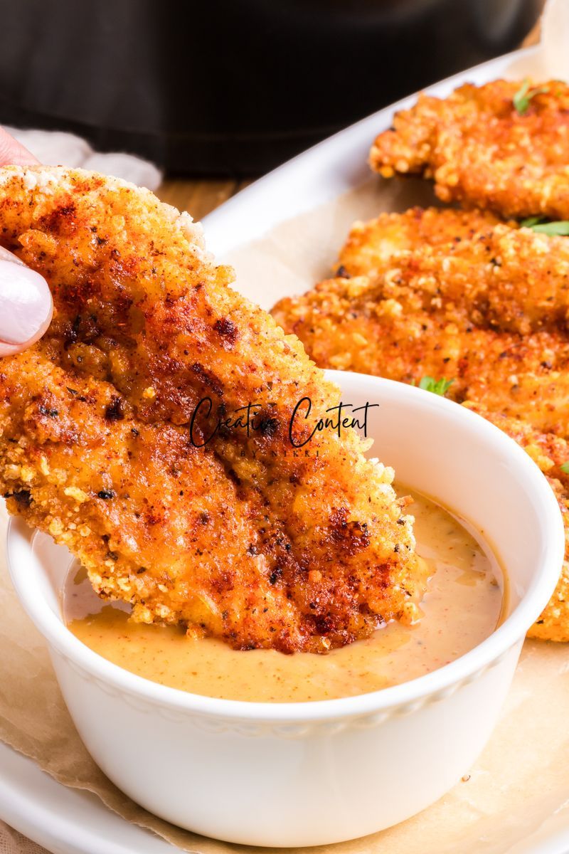 Air Fryer Breaded Chicken + Honey Mustard Sauce - Set 2 of 2