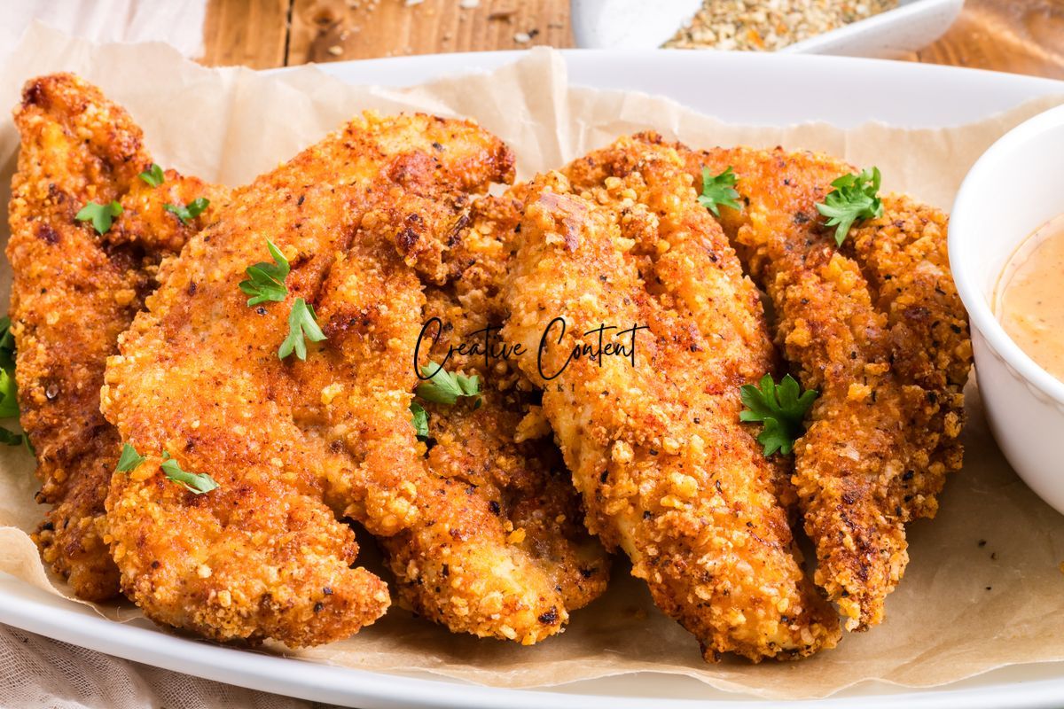 Air Fryer Breaded Chicken + Honey Mustard Sauce - Set 2 of 2