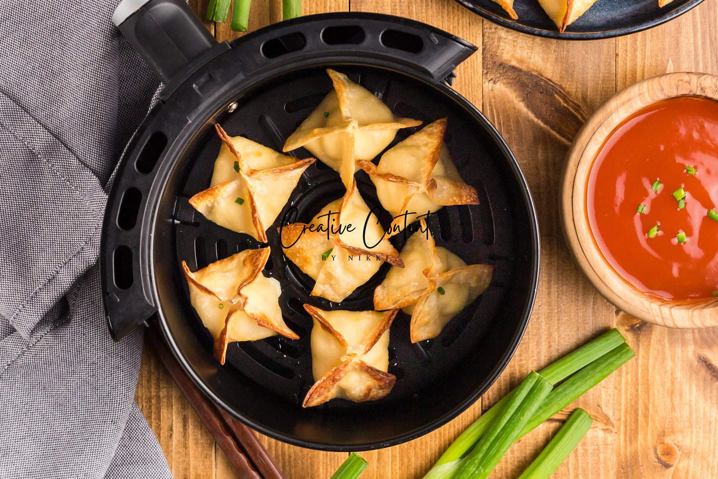 Air Fryer Cream Cheese Wontons + Sweet N Sour Sauce - Set 2 of 2
