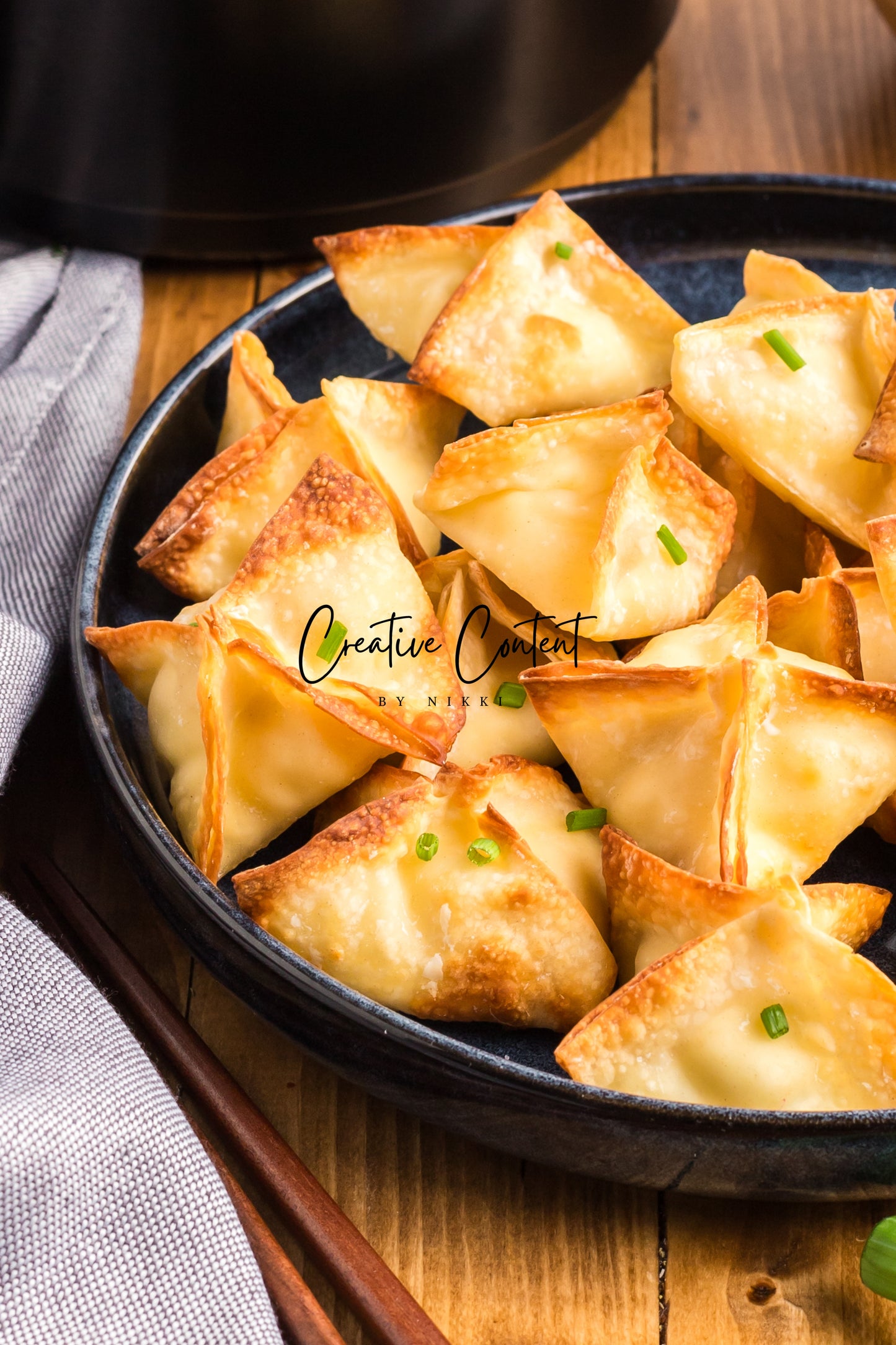 Air Fryer Cream Cheese Wontons + Sweet N Sour Sauce - Set 2 of 2