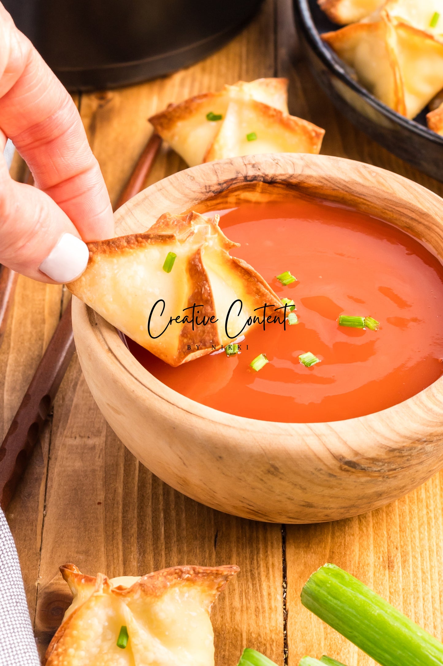 Air Fryer Cream Cheese Wontons + Sweet N Sour Sauce - Set 2 of 2